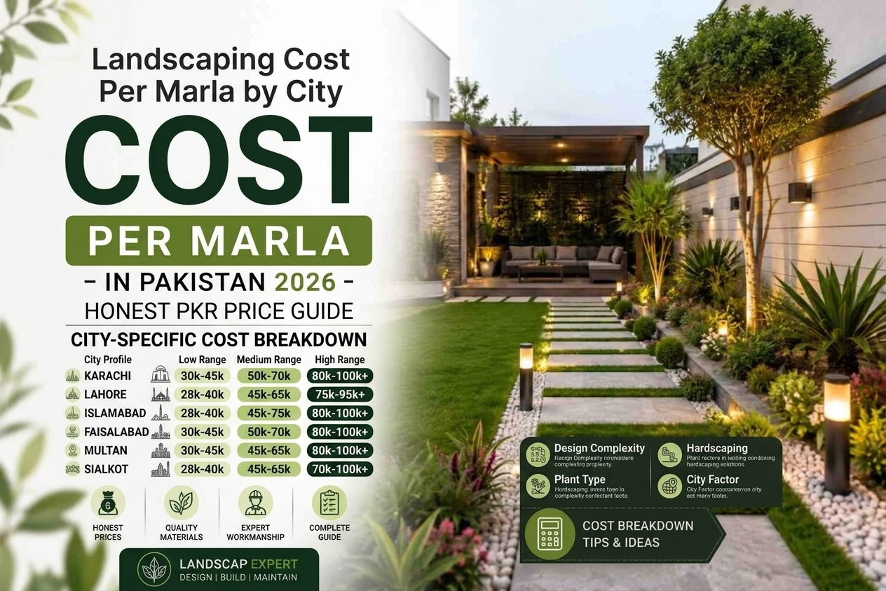 Landscaping Cost Per Marla in Pakistan