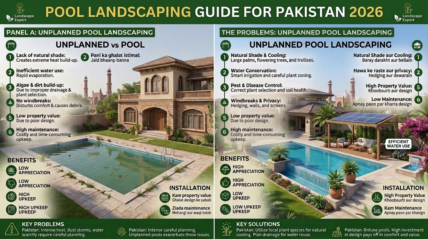 Swimming Pool Landscaping Pakistan